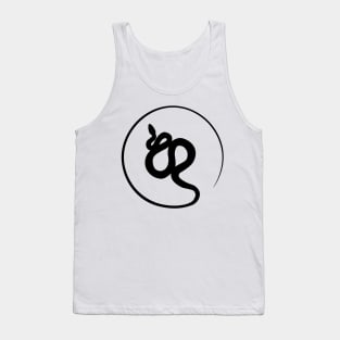 Round snake silhouette Tank Top